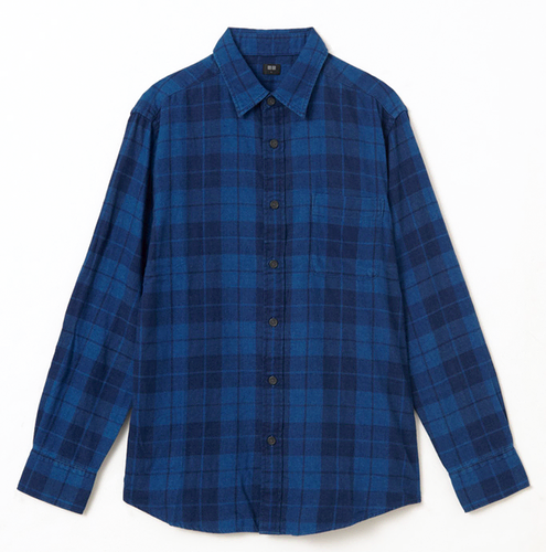 ブルーチェックシャツ（メンズ）1,990円＋税／UNIQLO